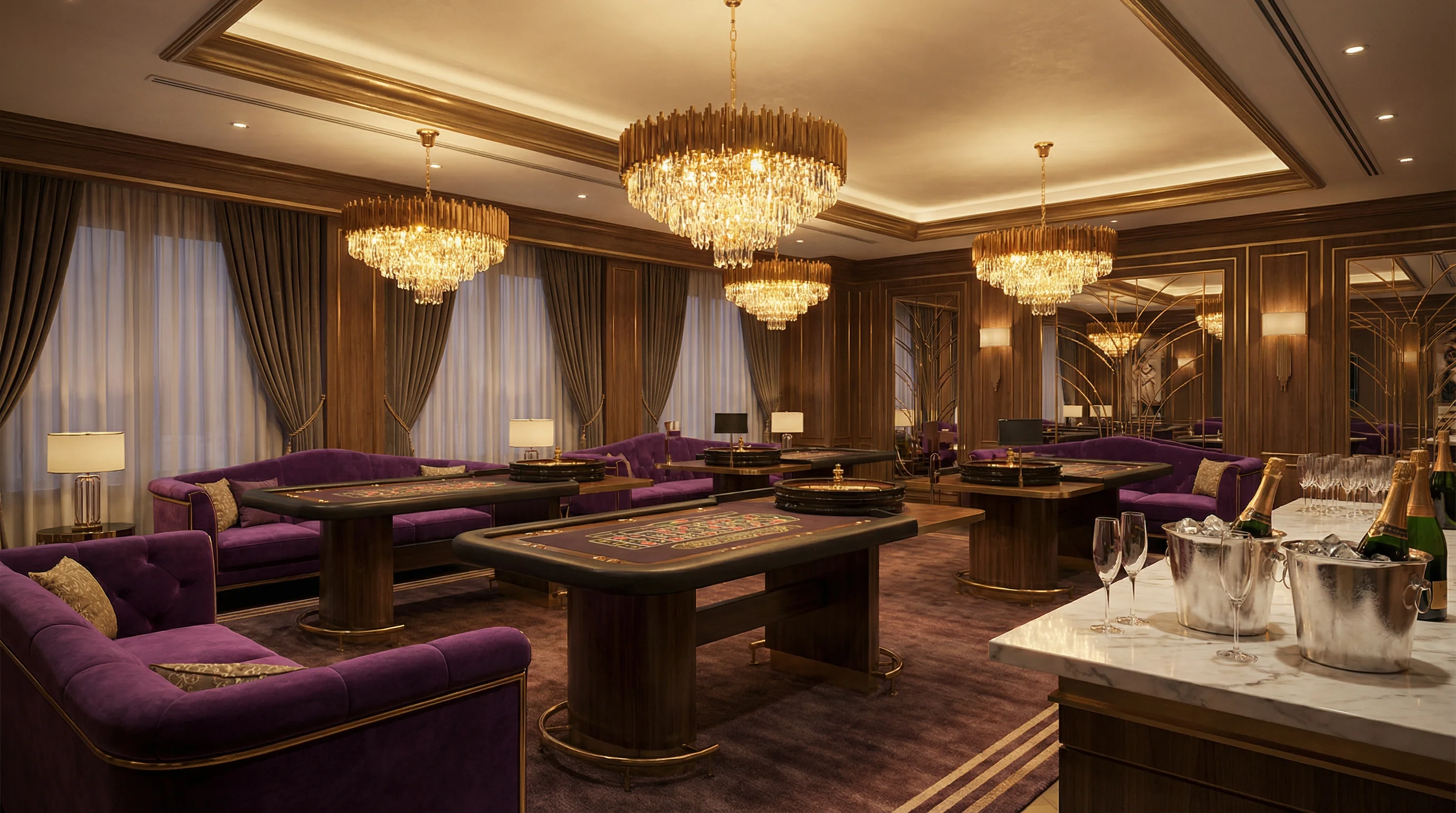 Sala VIP luxuosa do cassino leao bet